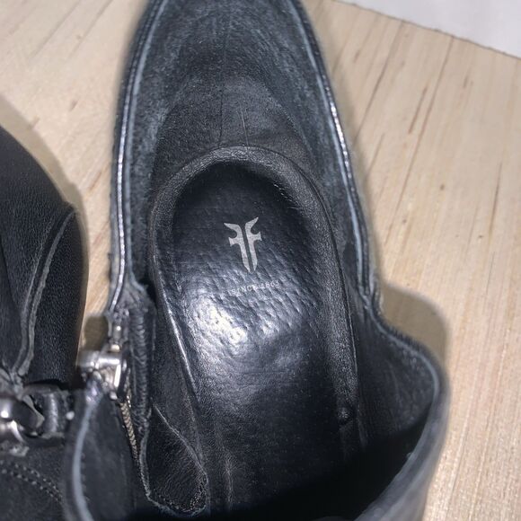 Frye Reed Shootie Ankle Leather Pointed Toe Black Side Zip Booties Women’s 8.5 - Picture 8 of 16